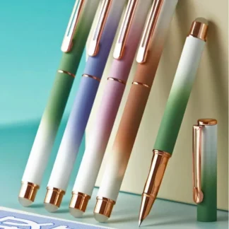 Pluma estilográfica creativa con punta de 0,38mm, bolsa de tinta reemplazable, bolígrafo de Gel borrable, bolígrafo neutro colorido, herramienta de dibujo y escritura