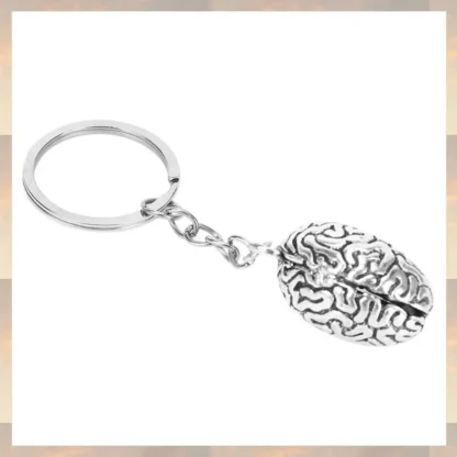 2025 New-3X llavero cerebral aleación inteligente cerebral IQ llavero Fob cadena medicina humana