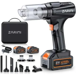 Aspiradora de Mano para Auto, Motor sin Escobillas de Alta Potencia de 50,000 Pa, Aspiradora Recargable con 2 Baterías, Aspiradora Portátil 6 en 1