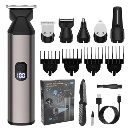 RESUXI-Juego de cortadora de pelo multifunción 6 en 1, Afeitadora eléctrica, herramientas de belleza para hombres, maquinilla de afeitar, herramientas para cortar cabello