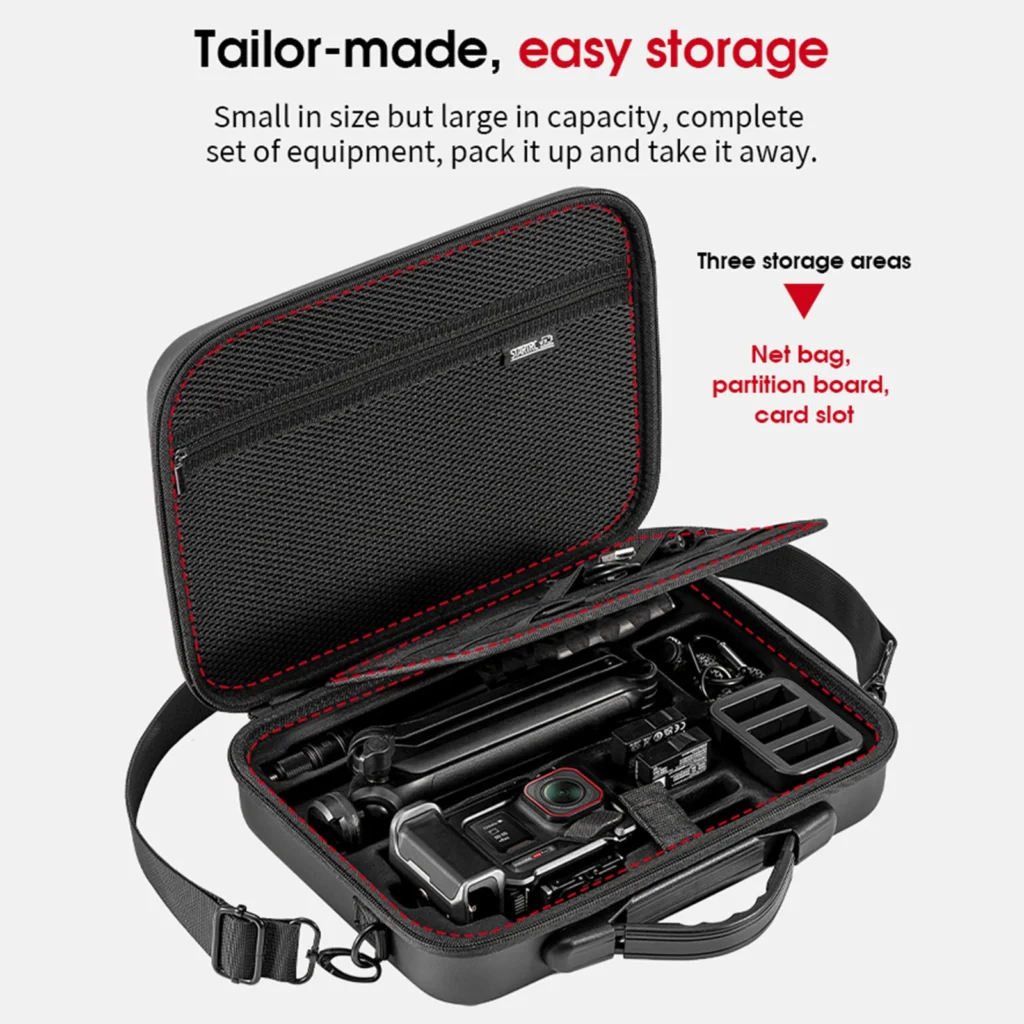 Bolsa de almacenamiento de carcasa dura para Insta360 Ace Pro 2, Estuche de transporte para cámara Digital de PU, organizador portátil para accesorios de cámara