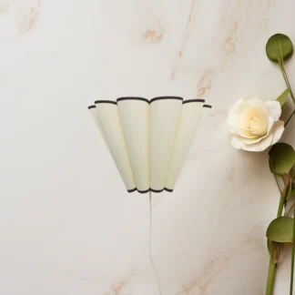 Lámpara de pared de pétalos europeos, luz de pared de fondo caqui para cama, dormitorio, pasillo, escalera, luz de pared con paraguas de flores