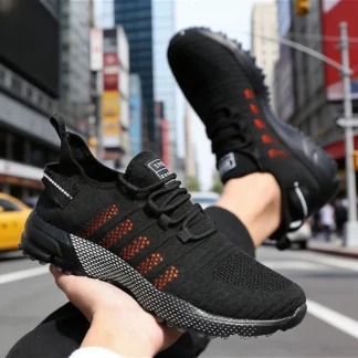 Zapatillas de Hombre Modernas, Transpirables, con Malla, Estilo Urbano, Calzado Deportivo Informal para Correr y Caminar, para Hombre, para Toda la Temporada