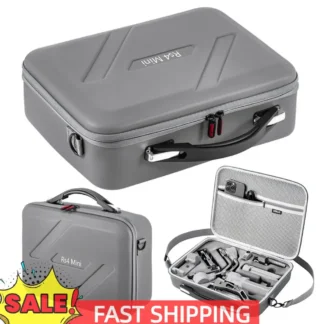 Para DJI RS4 Mini Estuche de transporte bolso de hombro de viaje de PU bolsa de almacenamiento portátil a prueba de golpes bolso estabilizador Accesorios