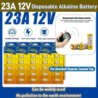 Nueva batería alcalina de 12V A23 23A, paquete de 2 para timbre, Control remoto, juguetes eléctricos MN21 LRV08 A23S E23A EL12, potencia duradera