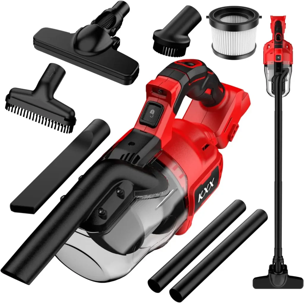 Aspirador de mano inalámbrico, 5 en 1 con motor de 500 W y filtro HEPA para limpieza del hogar y del automóvil