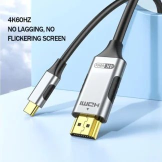 4K 30/60HZ 2m tipo C a HDMI Compatible 4K Android teléfono, tableta, Monitor de TV, proyector, convertidor adaptador de Cable de proyección