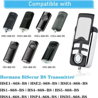 Transmisor remoto para puerta de garaje de 868MHz compatible con los modelos de luz azul HORMANN HSE2-868-BS HSE4-868-BS HSE1-868-BS