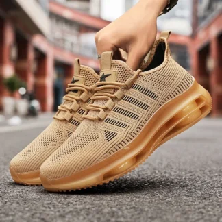 ELUVA Zapatillas de deporte informales para hombre, zapatos deportivos ligeros de malla transpirable, zapatos antideslizantes para correr para hombre, gimnasio, caminar, comodidad