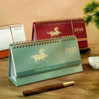 Memo grabable de pie 2026, calendario de escritorio, calendario de mesa plegable portátil, planificador académico, decoraciones de mesa