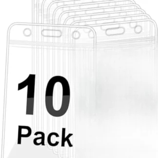 Portatarjetas de identificación: portatarjetas vertical con cremallera resellable impermeable para tarjetas de proximidad, RFID, tarjetas de crédito, paquete de 10