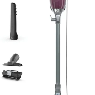 Aspiradora de varilla con cable con luces LED, vaso para polvo XL, liviana para pelo de mascotas, se convierte en mano