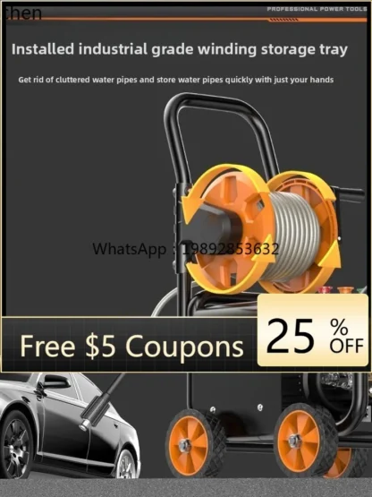 ZZ Lavadora de coches Hogar 220V Bomba de agua de alta presión Máquina de limpieza de refuerzo de alta potencia Lavado de pisos