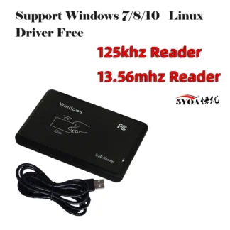 Lector RFID 5YOA 125KHz 13,56 MHz Sensor de proximidad USB lector de tarjetas inteligentes sin unidad dispositivo de emisión USB para Control de acceso