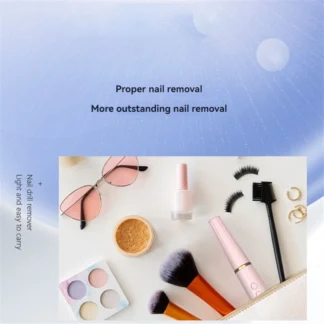 FZFZ Lima de uñas eléctrica portátil, Taladro de uñas inalámbrico con luz para acrílico, uñas de gel, manicura de esmalte personal