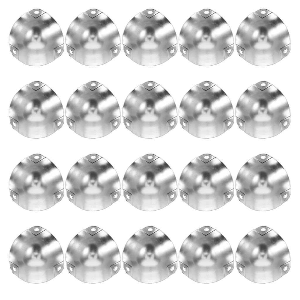 Protectores de esquina de aleación de aluminio para caja de herramientas, caja de vuelo, protección de bordes, protectores de esquina de Metal, soportes en forma de L, carga, 20 piezas