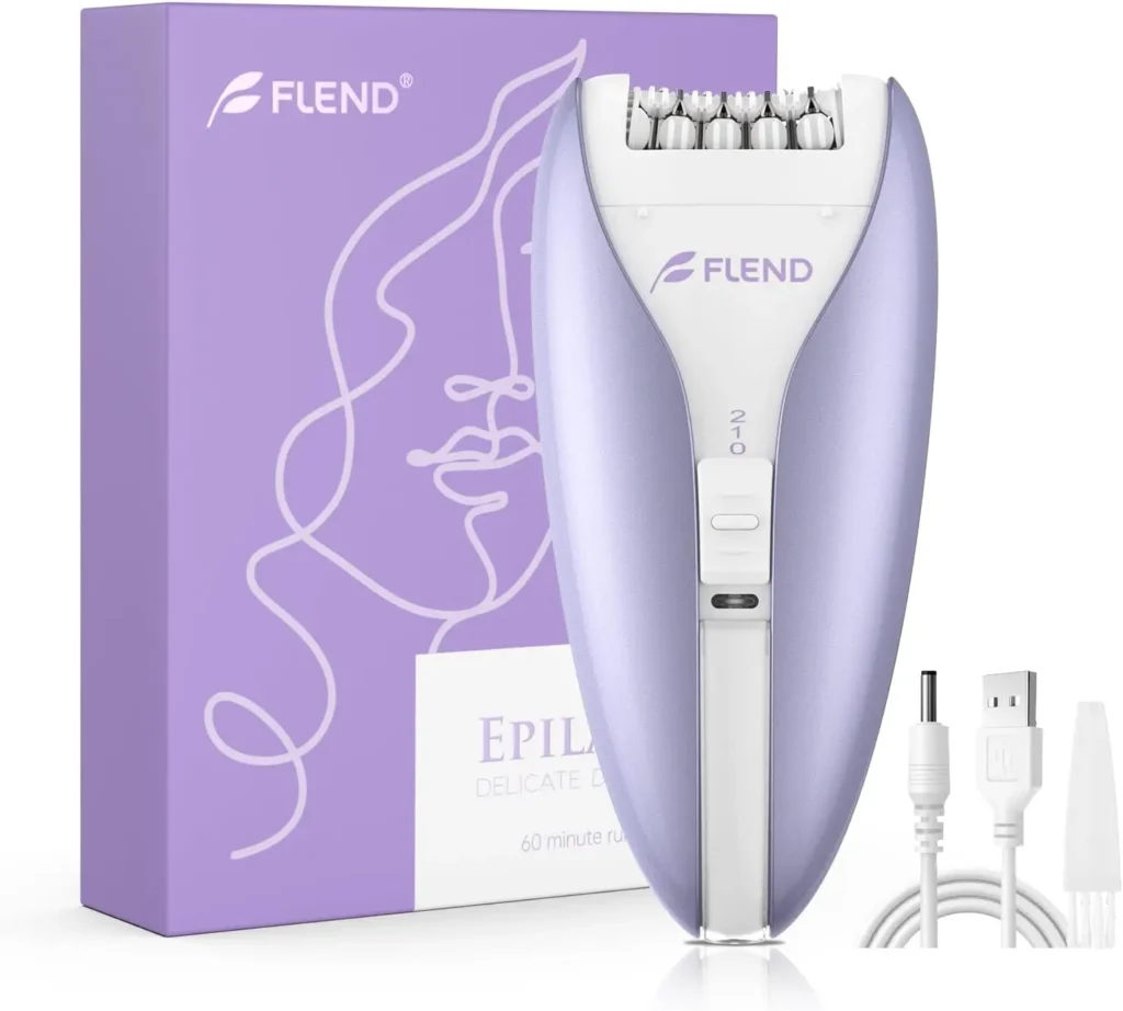 Depiladora silenciosa para mujer, depiladora de 2 velocidades con tecnología Smooth Glide para cara, piernas, bikini y brazos