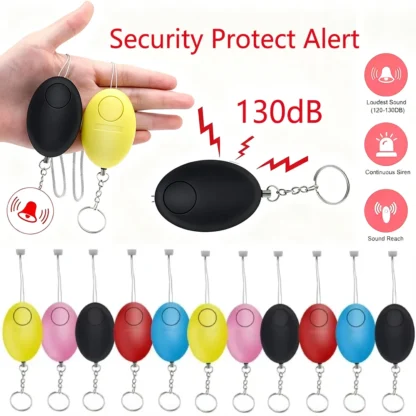 Alarma de autodefensa barata, 120dB, forma de huevo, alerta de protección de seguridad para niñas y mujeres, llavero fuerte de seguridad Personal, alarma de emergencia