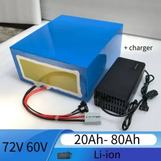 Batería de iones de litio de 72V, 30ah, 35Ah, 50Ah, 60Ah, 80Ah, para 1000W, 2000W, 3000W, potencia de respaldo para Tractor, Tweewieler VoUKAig