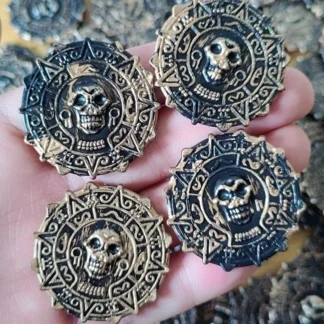 Moneda pirata falsa de plástico para Halloween, decoración para fiesta de cumpleaños, suministros para fiesta del Tesoro, regalo, recuerdo de fiesta, decoración de Halloween