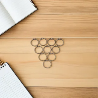 50 Uds. Anillos de carpeta de Metal discos de encuadernación de libros que se pueden abrir de alta resistencia desmontables de bronce para cuadernos planificadores diarios