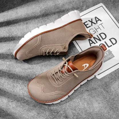 Zapatos elegantes con caja ancha para hombre, zapatos descalzos, zapatillas informales de malla Brogue, zapatillas minimalistas sin caída a la moda de verano, zapatillas transpirables para hombre