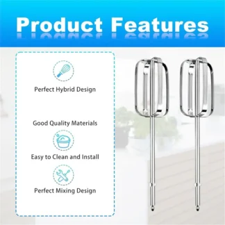 Accesorios para batidoras de mano, 2 uds., para BLACK & , batidor eléctrico universal de acero inoxidable, repuesto para batidor