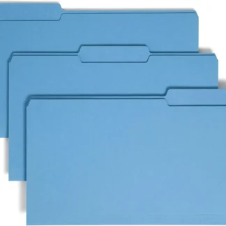 Carpetas de Archivo de Tamaño Legal, con Pestañas de 1/3, Color Azul, 100 por Caja para Organización de Oficina