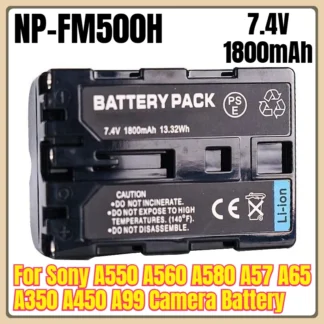 NP-FM500H Batería de cámara 7,4 V 1800 mAh para Sony A550 A560 A580 A57 A65 A350 A450 A99