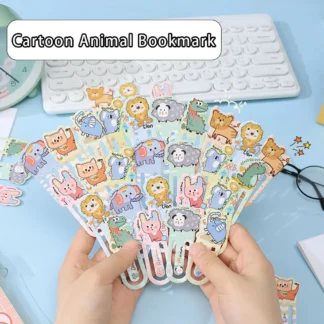 50 Uds. Marcadores de animales de dibujos animados, lindos elefantes, tigres, gatos, dinosaurios, suministros de oficina, regalos de recompensa para estudiantes