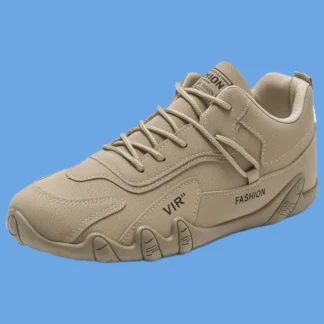 Zapatillas informales antideslizantes de color caqui para Hombre, zapatos de trabajo para Hombre, botas cortas, mocasines con cordones, botines para Hombre, primavera 2025