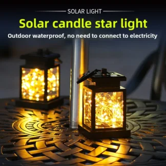 Luces LED solares para exteriores, Panel de farol, vela colgante para balcón, decoración de jardín para el Día de San Valentín, regalo del Día de la madre, 1/3/5 Uds.