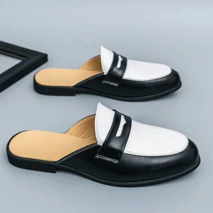 Zapatillas de moda de verano para hombre, zapatos de cuero, chanclas informales transpirables a la moda sin tacones, talla 38-46, zapatillas para hombre