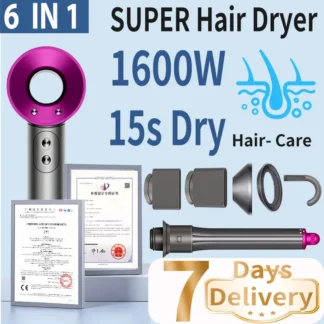 Secador profesional de 110V para estilos rizados o rectos, secador de pelo de iones negativos para el cuidado del cabello, secador de pelo doméstico de alta velocidad, Idea de regalo