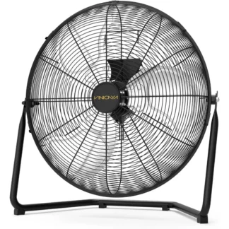 Ventilador de piso de alta velocidad de 12 pulgadas, 1800 CFM, con 3 velocidades potentes, ventilador portátil de metal resistente para uso comercial y residencial