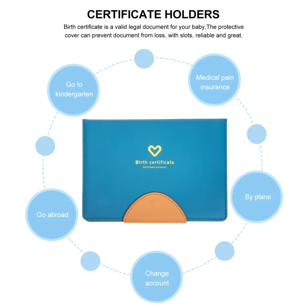 Organizador de cubierta de certificado de nacimiento de bebé, estuche de almacenamiento de documentos importantes, soporte de informe de Hospital, carpeta de documentos