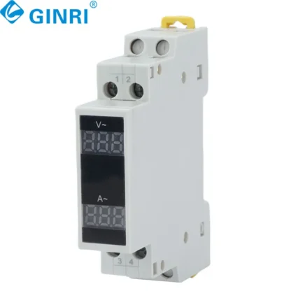 3 uds monofásico Mini voltímetro Modular amperímetro carril Din indicador LED Digital AC 80-500V 220V 380V 100A medidores de potencia