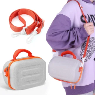 Estuche de transporte duro con capacidad para hasta 20 tarjetas, bolso impermeable, bolso de hombro a prueba de golpes con correa para el hombro para jugador Yoto (3a generación)