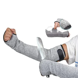 Muñequeras anticorte para trabajadores de fábrica de vidrio, manejo de mangas largas protectoras, transpirables, anticorte y arañazos de cinco niveles