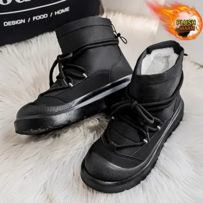 Zapatos de hombre populares en invierno, zapatos cálidos informales de suela gruesa de felpa, zapatos diarios esenciales para salir, modernos y versátiles