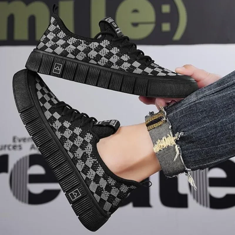 Zapato masculino grueso nuevo en zapatillas de deporte moda 2025 zapatos casuales para hombres legítimos sin cuero clásico Original ocio venta de lujo en