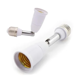 Extensor Flexible de E27 a E27, toma de corriente para bombilla, soporte de extensión de posición Base para convertidor para adaptador de extensión de tornillo
