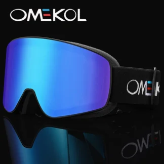 OMEKOL, nuevas gafas de esquí antiniebla de doble capa para hombres y mujeres, gafas de Snowboard para nieve, máscara para moto de nieve, gafas deportivas para exteriores