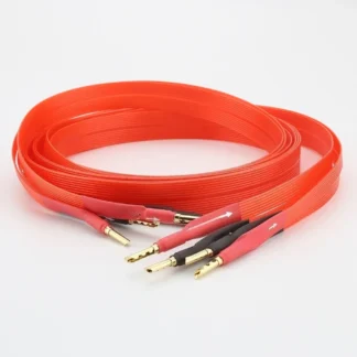Cable de altavoz de alta fidelidad Red Dawn, Cable de altavoz Flatline 6N Chapado en plata 99.9999% OFC, amplificador de Cable de Audio Audiophile