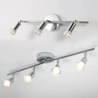 Luz de techo giratoria para cocina, ángulo ajustable, bombillas LED GU10, lámpara de barra, apliques de pared de escaparate, iluminación puntual para gabinete de sala de estar