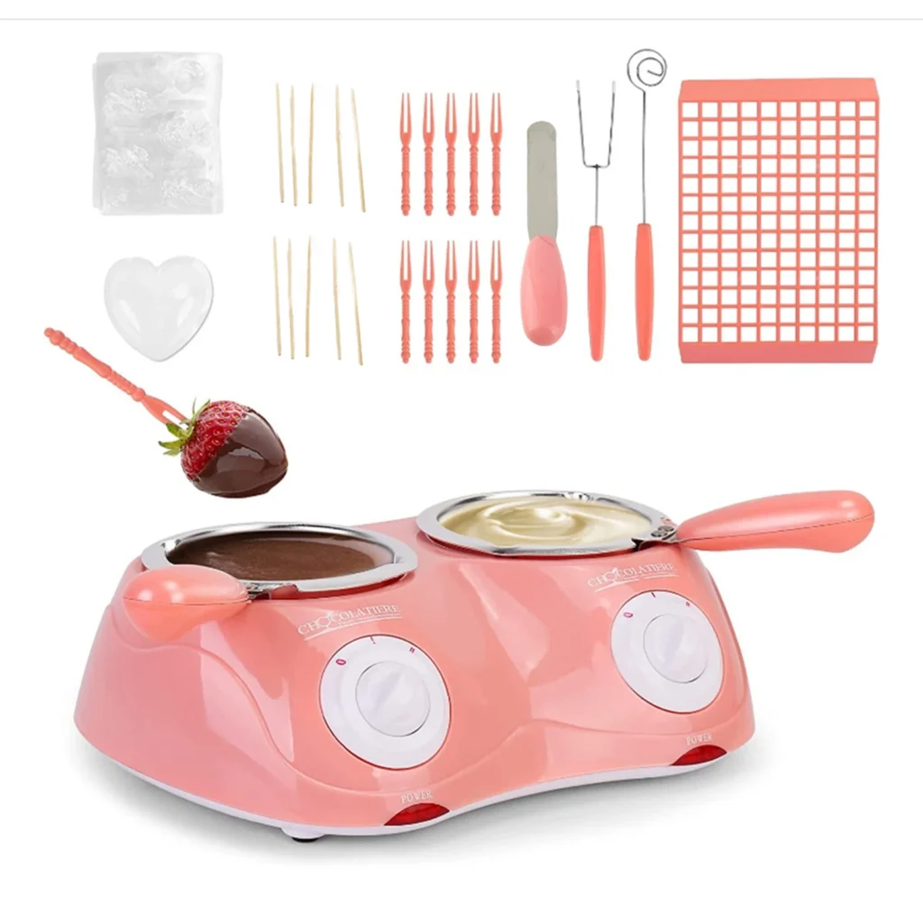 Olla de Chocolate de fusión eléctrica con accesorios antiadherentes para dulces, Chocolate, leche, queso, dulces para el hogar