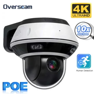 XMEYE 10X Zoom 8MP POE 4K cámara IP cámara de seguridad inteligente al aire libre a prueba de vandalismo Audio bidireccional para vídeo CCTV vigilancia NVR Kit