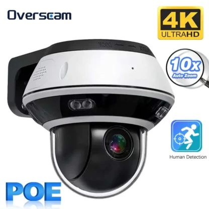 XMEYE 10X Zoom 8MP POE 4K cámara IP cámara de seguridad inteligente al aire libre a prueba de vandalismo Audio bidireccional para vídeo CCTV vigilancia NVR Kit