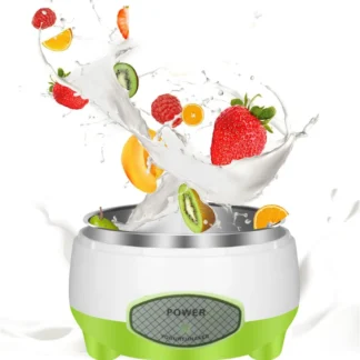 Yogurtera automática multifuncional, olla interior de acero inoxidable para yogur casero, para acampar, oficina, comedor, cocina