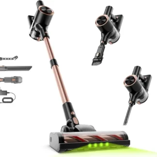 Aspiradora Inalámbrica de 45KPA con 45 Minutos de Autonomía, Batería Desmontable, Cepillo Antienredos y Depósito de Polvo de 1.5L para Pelo de Mascotas